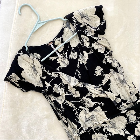 Free People French Quarter Mini Floral Wrap Dress - Picture 5 of 5